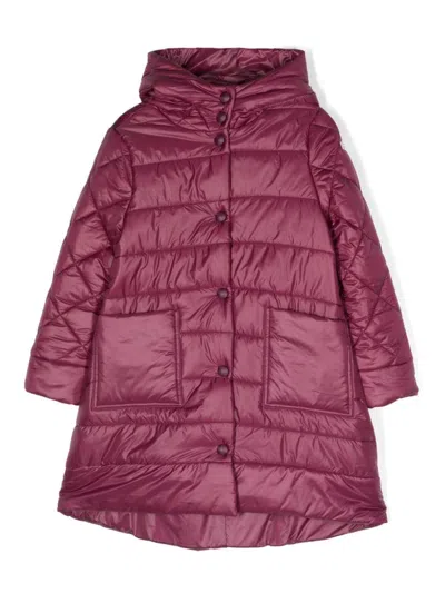 Monnalisa Kids' Long Padded Jacket In Purple