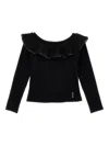 Monnalisa Long Sleeve T-shirt In Black