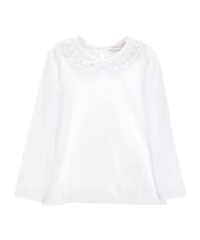 Monnalisa Long-sleeved T-shirt In White
