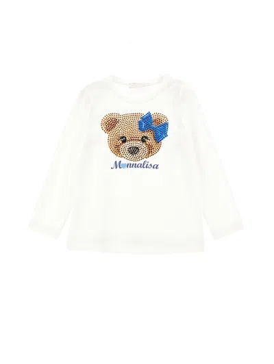 Monnalisa Kids' Embellished Cotton Jersey T-shirt In 0158