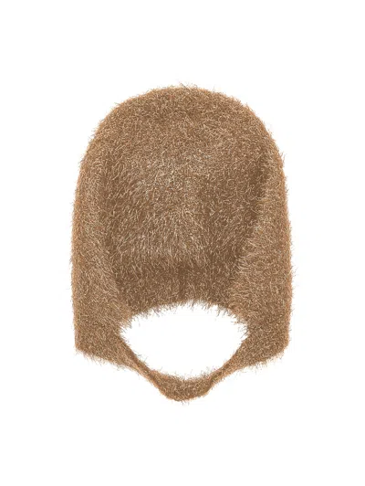 Monnalisa Lurex Balaclava In Gold