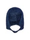 Monnalisa Lurex Balaclava In Navy Blue