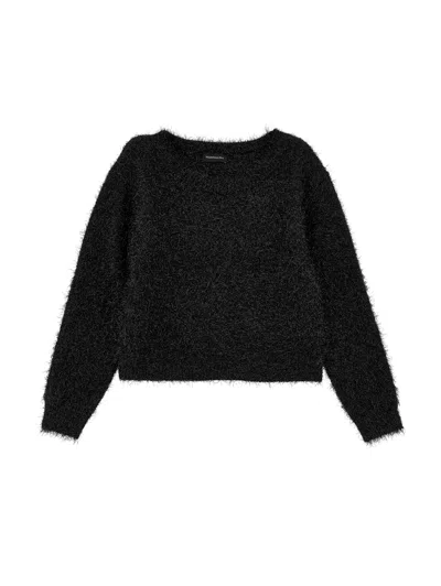 Monnalisa Kids'   Lurex Sweater In Black