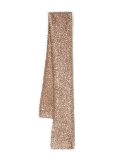Monnalisa Kids' Lurex Thin Scarf In Gold