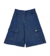Monnalisa Cargo Joggers Denim In Blue