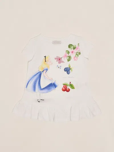 Monnalisa Kids' Maxi T-shirt T-shirt In White