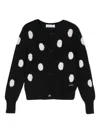Monnalisa Merino-wool Cardigan In Black