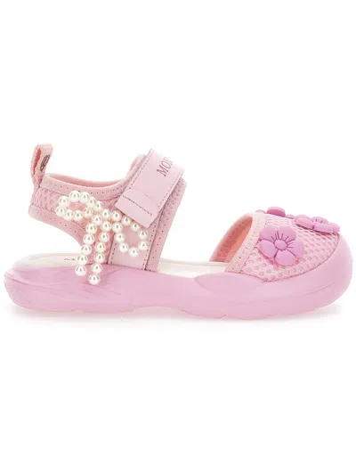 Monnalisa Babies'   Mesh Sandals In Rosa Fairy Tale