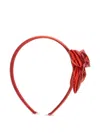 Monnalisa Metallic Bow-detail Headband In Red