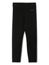 Monnalisa Metallic-thread Leggings In Black