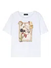 Monnalisa Mickey Mouse Jersey T-shirt In White