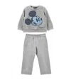 Monnalisa Mickey Mouse Sweatshirt And Joggers Set In Gray