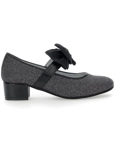 Monnalisa Kids'   Micro Glitter Ballet Flats In Glitter Black