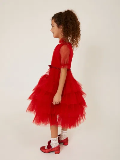 Monnalisa Kids'   Micro Glitter Ballet Flats In Glitter Red