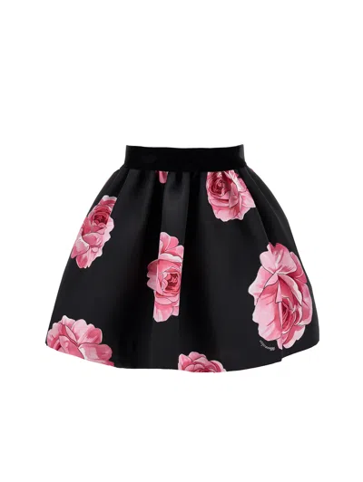 Monnalisa Kids'   Pink Mikado Skirt In Black