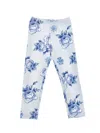 Monnalisa Milano Stitch Leggings In Cloud + Navy Blue