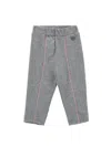 Monnalisa Milano Stitch Leggings In Grey + Pink