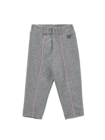 Monnalisa Kids'   Milano Stitch Leggings In Grey + Pink