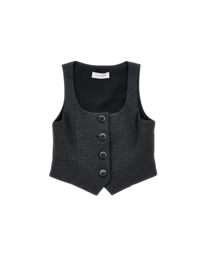 Monnalisa Kids'   Milano Stitch Waistcoat In Black