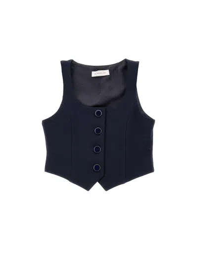 Monnalisa Kids'   Milano Stitch Waistcoat In Dark Blue