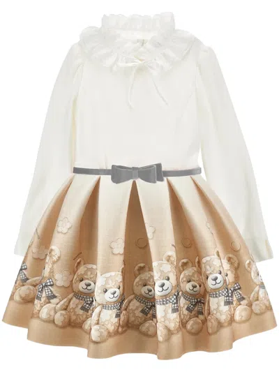 Monnalisa Mini Dress For Girls In Multi