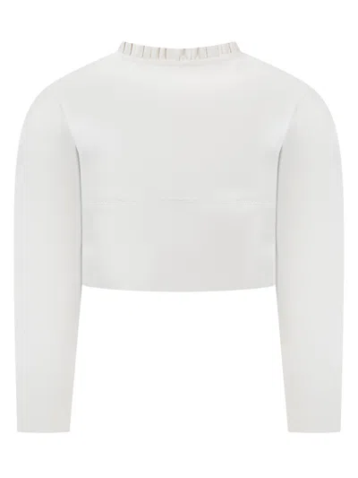 Monnalisa Mini Logo Jacket In Panna