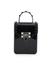 Monnalisa Mini Pvc Shoulder Bag In Black