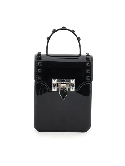 Monnalisa Kids'   Mini Pvc Shoulder Bag In Black