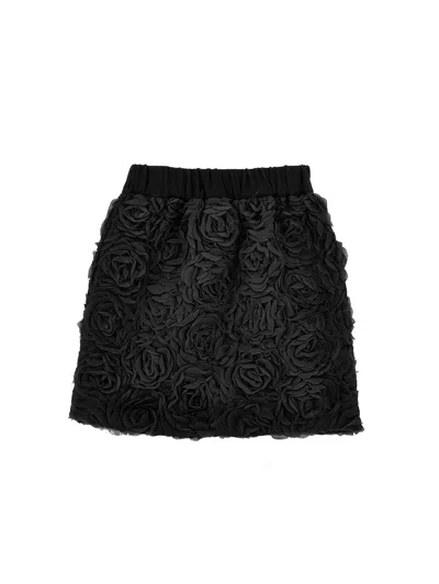 Monnalisa Kids' Minirock Aus Georgette Mit Blumenmuster
