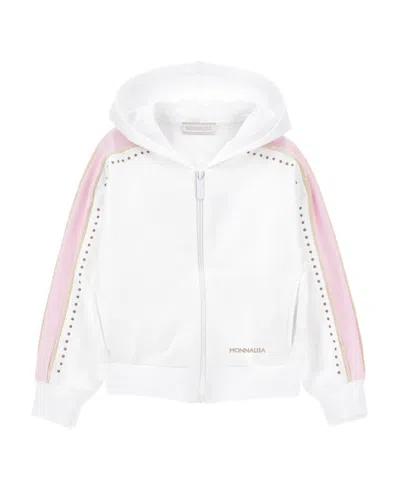 MONNALISA MINNIE COTTON ZIP-UP HOODIE