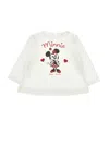 Monnalisa Minnie Hearts  Sweater In White