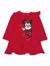 Monnalisa Minnie Mouse Dress In Red