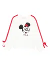 Monnalisa Minnie Mouse Embellished Sweatshirt In White