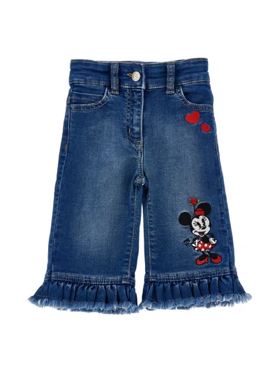 MONNALISA MINNIE MOUSE JEANS MIT RÜSCHEN
