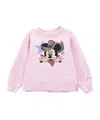 Monnalisa Minnie Print Sweatshirt In Purple