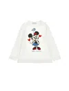 Monnalisa X Disney Minnie Mouse Graphic Long-sleeve Top In White