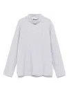 Monnalisa Mock-neck T-shirt In Grey