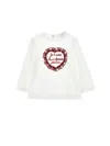 Monnalisa Mon Amour Tartan T-shirt In White