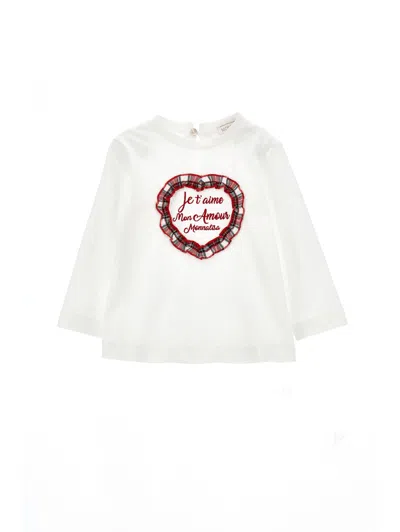MONNALISA MONNALISA  MON AMOUR TARTAN T-SHIRT
