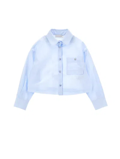 Monnalisa Kids'   Monogram Shirt In Blue