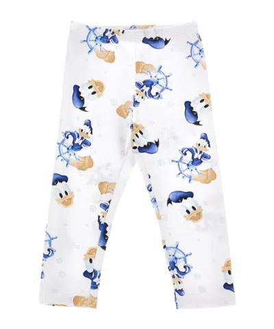 Monnalisa Motif-print Cotton Leggings In White