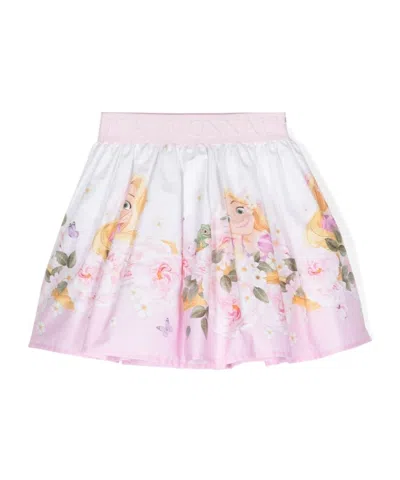 Monnalisa Kids' Motif-print Tutu Skirt In White