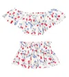 Monnalisa Muslin Beach Cover-up Set In White
