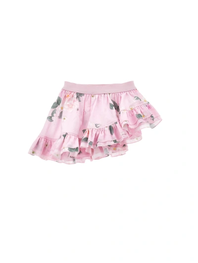 Monnalisa Kids'   Muslin Beach Skirt In Rosa Fairy Tale