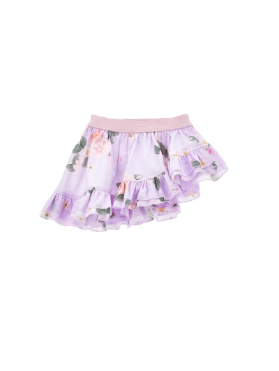 Monnalisa Kids'   Muslin Beach Skirt In Wisteria