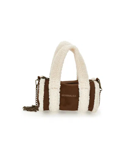 Monnalisa Babies'   Mutton Plush Bag In Dark Brown