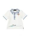 Monnalisa Toddler Boy Polo Shirt Off White Size 3 Cotton In White