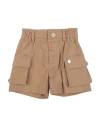 Monnalisa Newborn Boy Shorts & Bermuda Shorts Camel Size 3 Cotton, Polyamide, Elastane In Beige