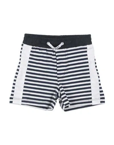 Monnalisa Babies'  Newborn Boy Shorts & Bermuda Shorts Midnight Blue Size 3 Cotton, Elastane
