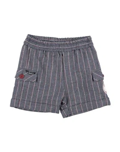 Monnalisa Babies'  Newborn Boy Shorts & Bermuda Shorts Navy Blue Size 3 Cotton, Linen, Elastane